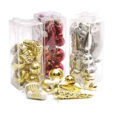 Hiasan Pohon Natal Mix Kotak Merry X'mas-Gantungan Natal-Hiasan Natal - Gold Gold