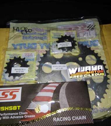 Gear SSS CBR 150 SSS size 415 Gear Belakang 415x42 Chrome