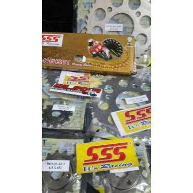 Gir Gear set tipis SSS Sonic,CBR150,Verza,CB150 Gear Belakang 43 Chrome