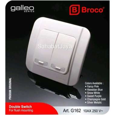 Broco Galleo Saklar Seri G162 / Galleo saklar double / saklar dobel