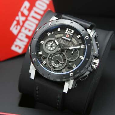 Jam Tangan Pria Original Expedition E6402 Silver Black