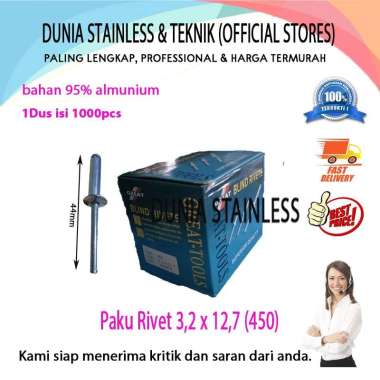 Paku Rivet 3,2 x 12,7 (450) 1000pcs