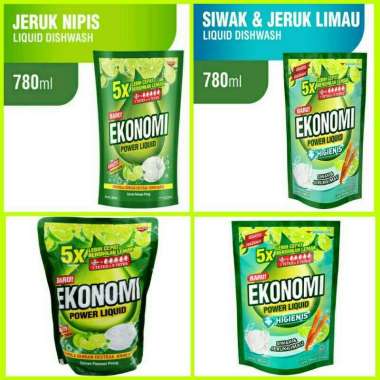 Promo Harga Ekonomi Pencuci Piring Power Liquid Siwak & Jeruk Limau 760 ml - Blibli