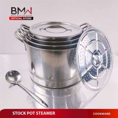 Panci BMW 1 Set 4pcs Stock Pot Steamer Panci Kukus Dandang ORIGINAL 100 % Multicolor