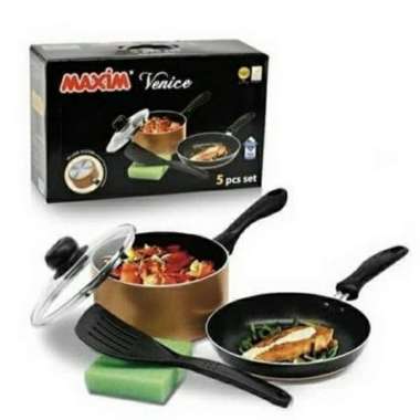 panci teplon set MAXIM isi 5 pcs . ORIGINAL 100 % Multicolor