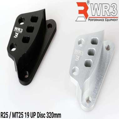 Bracket Kaliper Depan 4P1P Yamaha R25 MT25 19-Up 320mm WR3 Silver