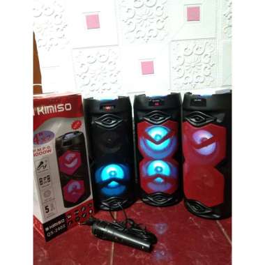 Speaker Bluetooth Mic Karaoke Bass Tinggi Besar Portable Kimiso Qs-2402/Qs-2403