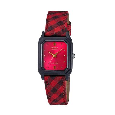 CASIO LQ-142LB-4A Casual Jam Tangan Wanita - Red Black Red Black