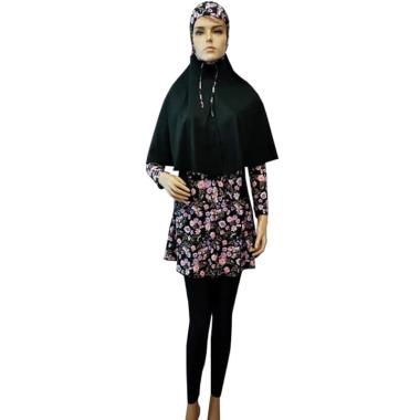 Rainy Collections Motif Bunga Baju Renang Muslimah Syari - Ungu XXL Multicolor