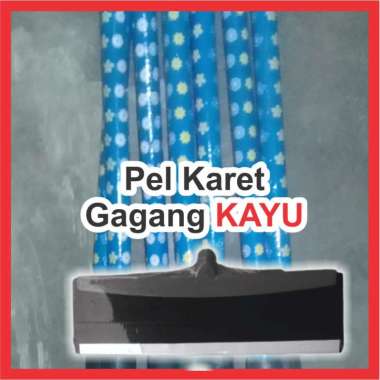 Alat Pel Lantai KARET Pel Dorong Pel Sodok Pel Wiper Serok Air Dengan Gagang Kayu