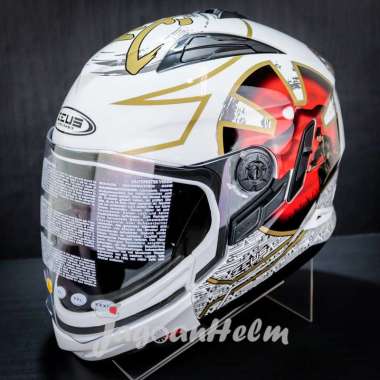 ZEUS HELM ZS613C AJ20 MODULAR | WHITE RED | ZS613 C MUZZLE M