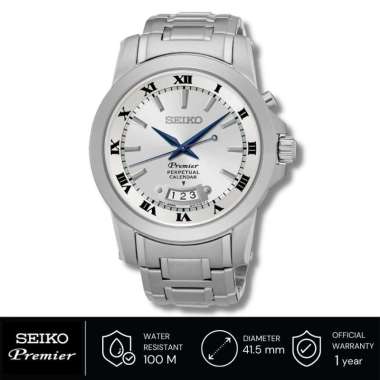 Jam Tangan Pria Seiko Premier Quartz Perpetual Calendar SNQ145P1 Original