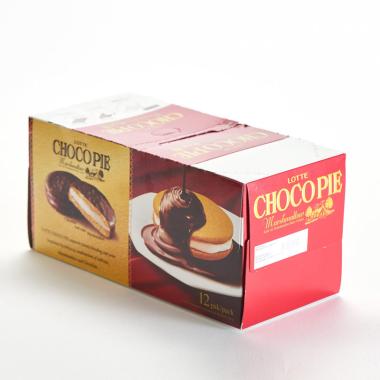 LOTTE Choco Pie Cake Isi Marshmallow Salut Coklat [28g/ 12 pcs/ box]