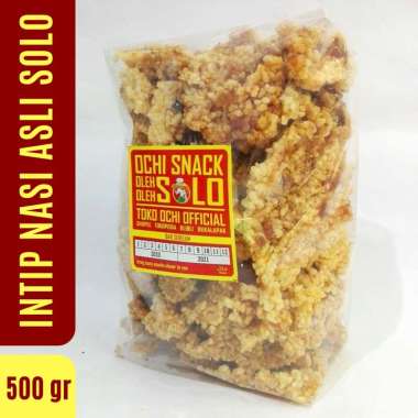 INTIP NASI / KERAK NASI ORIGINAL ASLI SOLO 500 GR OCHI SNACK - PECAH - RENYAH, MANIS, GURIH Gurih (t