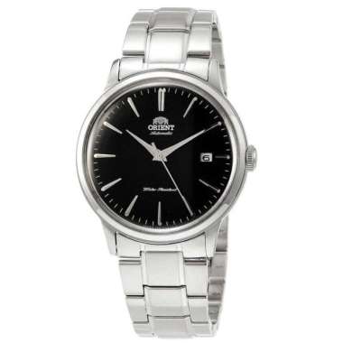 Orient RA-AC0006B10B Bambino Dial black Jam Tangan Pria Stainless Steel Silver Dial Black