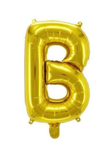 OEM ONE-C390 Balon Foil Huruf Gold A-Z Balon Foil Angka 0-9 / Ballon Foil Abjad Alphabet Angka Polos