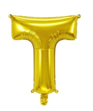 OEM ONE-C390 Balon Foil Huruf Gold A-Z Balon Foil Angka 0-9 / Ballon Foil Abjad Alphabet Angka Polos