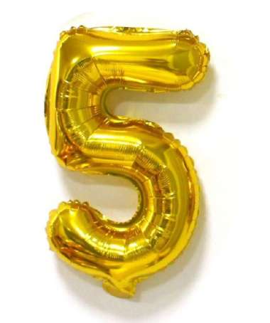 OEM ONE-C390 Balon Foil Huruf Gold A-Z Balon Foil Angka 0-9 / Ballon Foil Abjad Alphabet Angka Polos