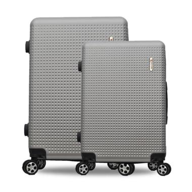 Polo City 072 Tas Koper Hardcase Set [20 + 24 Inch] Platinum Silver