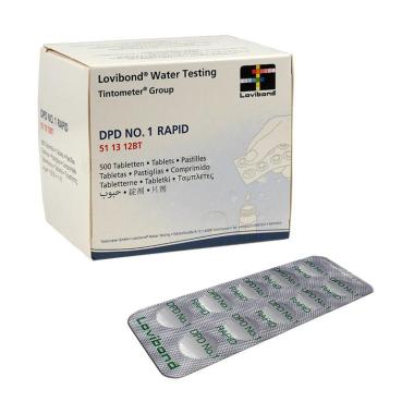 Lovibond Refill Pool Test Kit Chlorine DPD No.1 Rapid [500 Tablets] white