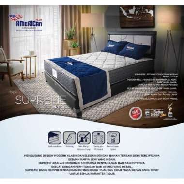 Springbed American Pillo Type Supreme Basic (Promo Discon) Bedset 160 x 200