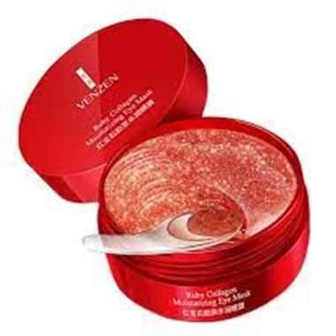 Venzen Ruby Collagen Eye Mask Patch Masker Mata Isi 60 Lembar