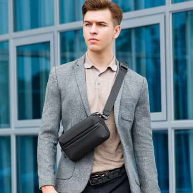 Mark Ryden Tas Selempang Pria Waist Bag Sling Bag MR8712 Hitam