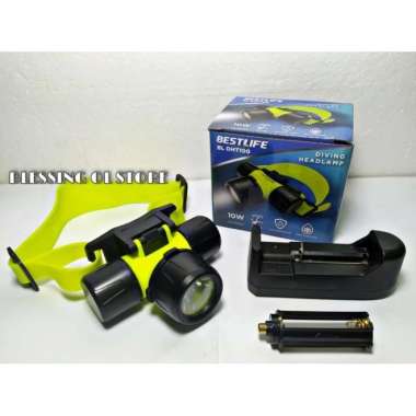 SENTER SELAM / SENTER KEPALA TAHAN AIR / DIVING HEAD LAMP/ SNORKELING 100 % ORIGINAL Multicolor