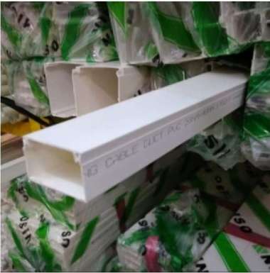 NISO Kabel DUCT 1.7M / Pelindung Kabel Ducting PVC Putih 50X50