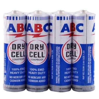 ABC Battery AA BIRU PER 1BIJI / Baterai Jam Dinding ABC AA