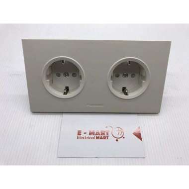 Double Stop Kontak Panasonic White WESJ / Double Stop Putih Minimalis