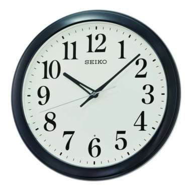 JAM DINDING SEIKO QXA776K BLACK AUTO LIGHT LAMPU OTOMATIS