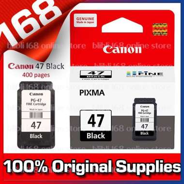 Cartridge Canon PG 47 Black Catridge Tinta PG47 Original utk Printer Canon E400/E410/E417/E460/E470/