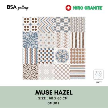 NIRO GRANITE 60X60 MUSE HAZEL GMU01 / GRANIT LANTAI DINDING COKLAT