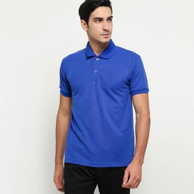 VM Pendek Kaos Polo Pria - Biru Benhur L Benhur Blue