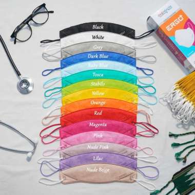 Masker Ergo Onehealth ERGO 4D , 4 PLY /4 LAPIS Orange