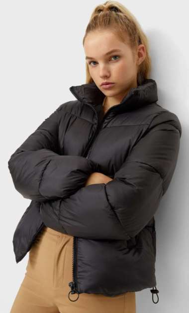 hooded puffa jacket