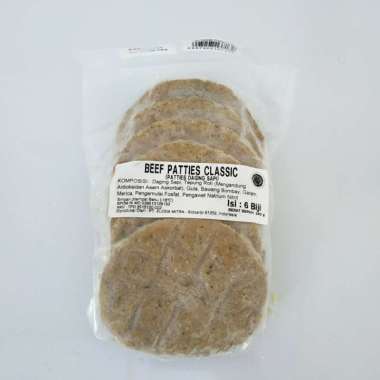 Bernardi BEEF PATTY CLASSIC isi 6pcs Daging Sapi Burger 240gr