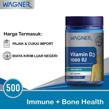 Promo Wagner Vitamin D3 1000IU Multivitamin [250 Capsules] di ...