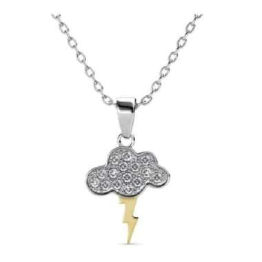 Cloudy Sparks Pendant - Kalung Crystal by Her Jewellery
