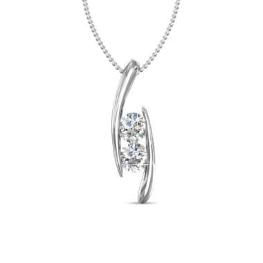 Her Jewellery Infinity Pendant Kalung - Crystals from White Gold