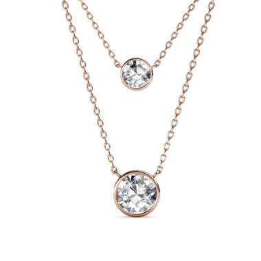 Juliet Pendant - Kalung Crystal by Her Jewellery Rose Gold