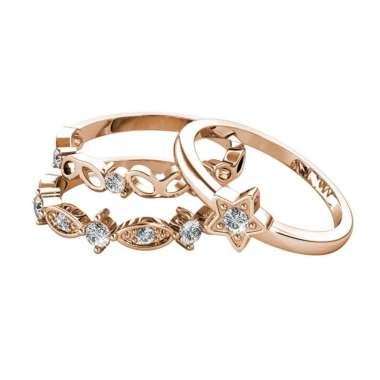 Solar Ring - Cincin crystal By Her Jewellery - Rose Gold 8