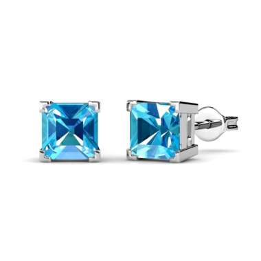 Crown Cut Earrings - Anting Crystal by Her Jewellery - AQUAMARINE BLUE