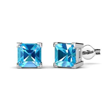 Princess Stone Cut Earring - Anting Crystal by Her Jewellery - Aquamarine Blue
