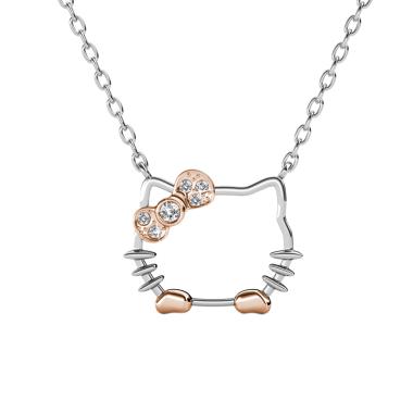 Her Jewellery Kitten Kristal Lapis Emas Kalung Wanita