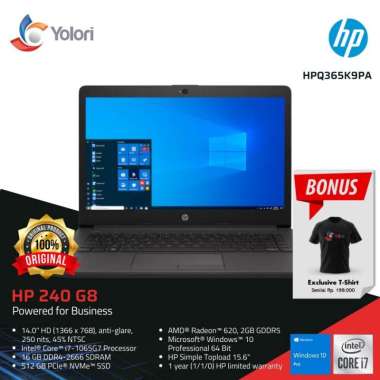 HP 240 G8 i7-1065G7 8GB/16GB 512GB AMD Radeon 620 2GB Windows 10 Pro 16GB / 512GB