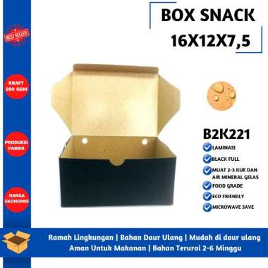 (Isi 25 Pcs-B2K221) Snack Box Dus Snack Box Fried Chicken Box Snack Dus 16x12