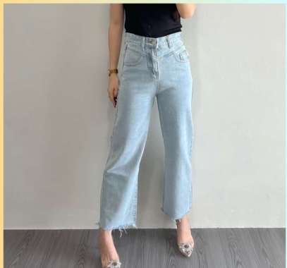Harga Wide Jeans Highwaist Panjang 