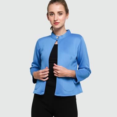 Jfashion Shella Tangan Panjang Blazer Wanita S-M Biru